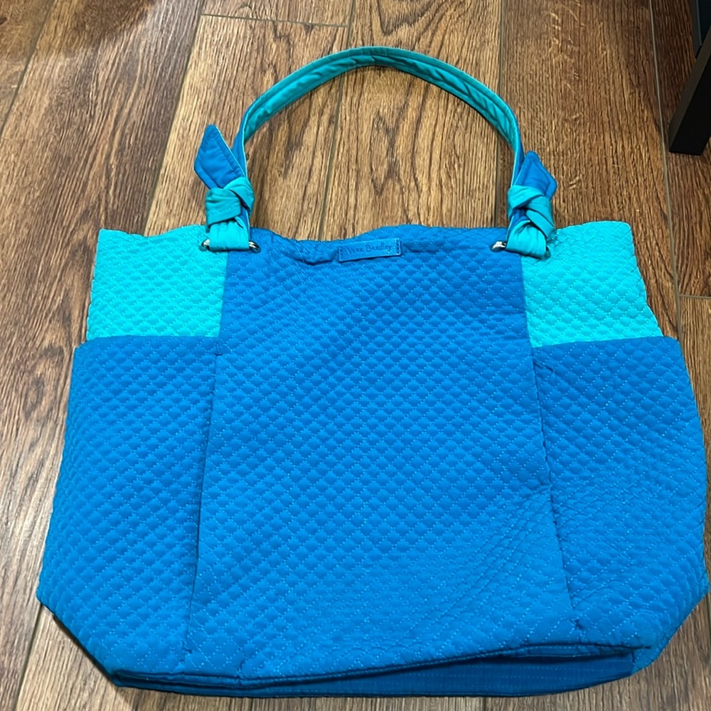 Vera Bradley Hadley Tote Bahama Bay, Blue & Turquoise Purse, Shoulder Bag